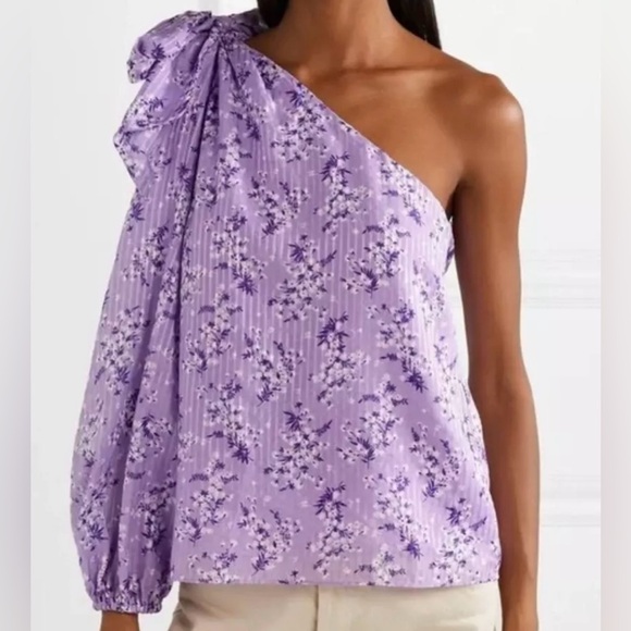Ulla Johnson Enid Blouse Womens Size 6  Lilac Floral Bloomcore Feminine‎ Preppy - Picture 1 of 9